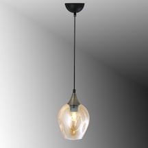Tt606-1-sy-esk Tt Ayd. Mat Siyah-eskitme Basık Camlı Tekli Avize Siyah - Eskitme