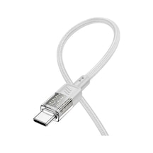 Hoco U129 Transparan Type-c To Type-c 60w Data Ve Şarj Kablosu 1.2m