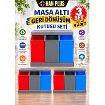 Han Plus Masa Altı, 3'lü Geri Dönüşüm Kutusu Seti -3 Takım + Online Sıfır Atıkeğitimi