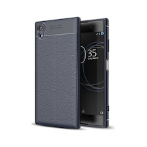 Sony Xperia Xa1 Plus Kılıf Zore Niss Deri Desenli Silikon Kılıf