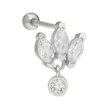 Askılı Çiçek Piercing 717128 Silver