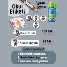 Okul Etiketi Kalem Defter Etiketi Karizma Çocuk Özel İsim Yazılabilen Etiket - 252adet