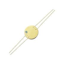Sembolgold Isim Yazılabilen Plaka Bileklik Sg42-2135461 Sarı Altın