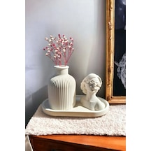 Bernami Biblo Pinterest Dekoratif Kadın Figür Mini Kuru Çiçek Vazosu Set