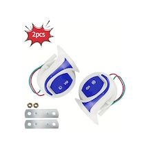 Chuangyinshop White Blue 12v Yüksek Perdeli Model Sekiz Tonlu Araç Hoparlörü Evrensel