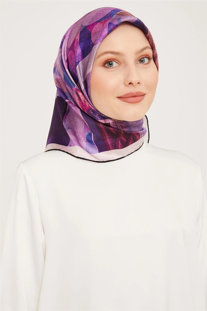 Armine Twill İpek Eşarp 23ka9009 35 Mor