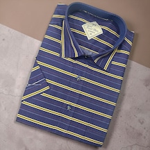 Eren Style Linen Keten Klasik %100 Cotton Kısa Kollu Terletmeyen Gömlek Lacivert