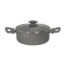 4 Adet Mehtap Granit Tencere 24 Cm Gri 024482 Çok Renkli
