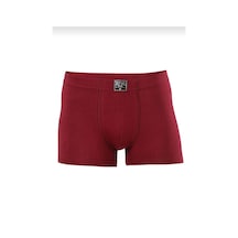 Anıt 1271 Erkek Likralı Düz Pamuklu Boxer 10 Adet Bordo