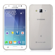 Samsung Galaxy J5 (J500) Kilif Soft Silikon Seffaf-Siyah Arka Kap 107181655