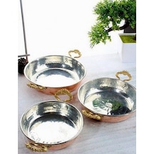 Bakır Sahan 3lü 14-16-18cm