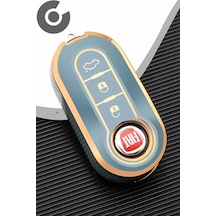 Fiat 500 Doblo Fiorino Punto Ducato Bravo Panda Tpu Anahtar Kılıfı Mavi Gold