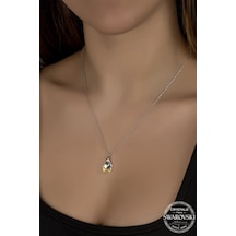 Union Swarovski Crystal Kadın 16 Mm Damla Gümüş Kolye