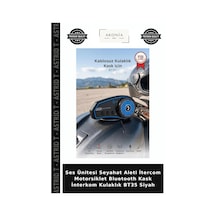Ses Ünitesi Seyahat Aleti İtercom Motorsiklet Bluetooth Kask İnterkom Kulaklık Bt35 Siyah