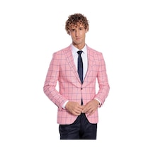 Mavi Kare Desenli Slim Fit Pembe Erkek Ceket 001 Mavi Kare Desenli Slim Fit Pembe Erkek Ceket 001