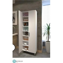 Buzkan Mobilya % 100 Mdf Çok Amaçlı Beyaz Dolap 60 cm 172*60.