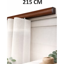 Ceviz Dekoratif Ray 2 Kanallı Dekoratif Metal Perde Kornişi Ceviz215cm - 847807672 Ceviz215cm