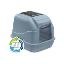 Imac Easy Cat 2nd Lıfe Kapalı Kedi Tuvaleti Mavi 50x40x40cm