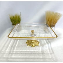 Yeppostore Yeppo Store Madlen Metal Ayaklı Sunumluk Tabak Gold