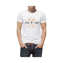 Cs Go Menu Baskılı Beyaz Erkek Tshirt (531004295)