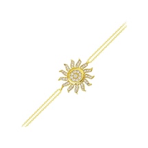 Güneş Altın Zincir Bileklik 14K Gold 17 Cm Sarı Altın