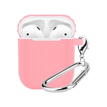 Ayrex Airpods 1/2 Uyumlu Rubber Silicone Case Kancalı Yumuşak Silikon Kılıf Airpods 1 Ve 2 Uyumlu Kulaklık Kılıf