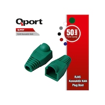 QPORT Q-P5Y 50'Lİ YEŞİL RJ45 KILIFI