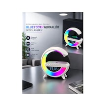 Bluetooth Hoparlör 15w Kablosuz Hızlı Şarj Led Gece Lambası Kısa Deger