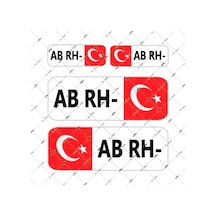 Bay Etiket Bt08 Reflektif Ab Rh Negatif () Kan Grubu Sticker Seti