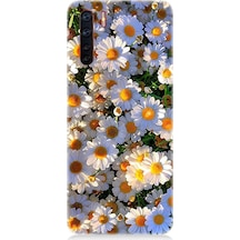 Oppo Reno 3 Uyumlu Silikon Kılıf Beyaz Papatyalar