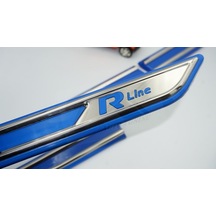 Volkswagen Vw R Line 3M 3D Yan Çamurluk Krom Bıçak Logo Arma