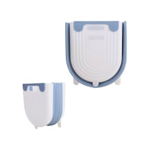 Shuıvan Karavan Çöp Kovası 9 Litre Katlanır Tezgahaltı Tip - Beyaz Mavi-1592