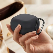Galaxy Buds 4 Pro Kılıf Askı Aparatlı Mat Silikon Siyah