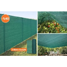 %40 Gölgelik File 2 Metre X 70 Metre Bahçe Gizleme Ağı Bahçe Çit Örtüsü Meyve Ağacı Örtüsü Yeşil