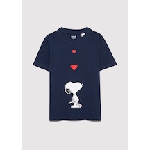 Mavi - Snoopy Baskılı Lacivert Tişört 7610242-70488 Lacivert
