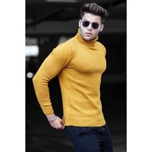 Madmext Hardal Balıkçı Yaka Kazak 4659 Hardal