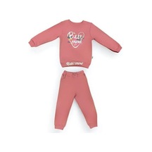 Kız Çocuk Best Mood Yazılı Pamuklu Eşofman Takım-15056 Pembe Kız Çocuk Best Mood Yazılı Pamuklu Eşofman Takım-15056 Pembe
