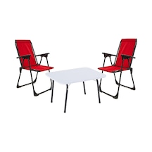 Exent 45x60 Katlanır Masa + 2 Adet Kamp Sandalyesi, Çift Dikişli 120 Kg Kapasiteli-2kır-bey Çok Renkli