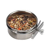 Yuntech01 Paslanmaz Çelik Kuş Yem Sepeti - Muhabbet Kuşu İçin Yem/su Kabı, 5.5/6.5/10cm Seçenekli Yemleme Aleti