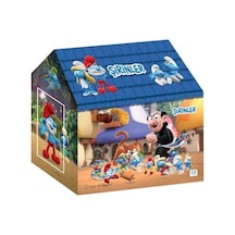 Şirinler - Smurfs Temalı Lisanslı Kaliteli Kumaşlı 2 Kişilik Kolay Kurulum Eğlenceli Çocuk Oyun Çadırı Açık Mavi