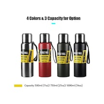 Novahub 17oz Vakumlu Paslanmaz Çelik Şişe, Soğuk-sıcak İçecekler İçin, Kamp Ve Seyahat İçin Mavi Mavi