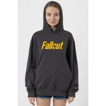Fallout Lettern Füme Kadın 2ip Kapşonlu 001