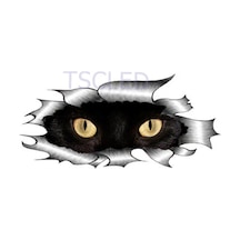 Siyah Kedi Gözler Peeking Araba Sticker Su Geçirmez Çıkartma