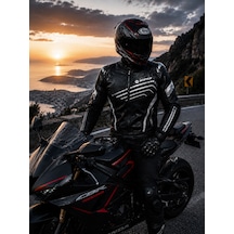 Scoyco Jk153 Motosiklet Montu Deri 4 Mevsim Oxford 600-d Dayanıklı Kumaş Motorcu Mont Black