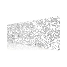 Klasse Pro - 4 Farklı Model Dikişli Kenar 100x50 Cm Oyuncu Gaming Mouse Pad White Map Lines