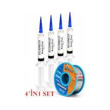 Rslasm8559 Krem Flux 5 Cc 4 Lü Set +mech 40 G 0,3 Mm Lehim Teli Elektronik Lehimleme Seti Tk44