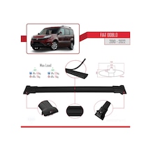 Fiat Doblo 2010-2022 Arası İle Uyumlu Fly Model Ara Atkı Tavan Barı Siyah 3 Adet Bar