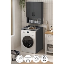 Çamaşır Makinası Dolabı Kurutma Makinası Dolabı Banyo Dolabı Deniz Antrasit Antrasit
