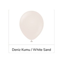 12" Retro Balon Deniz Kumu Renk 100 Lü Beyaz