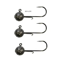 Powerex Jig Head No:6 3gr. 3'lu Paket Zoka İğne Gri Standart